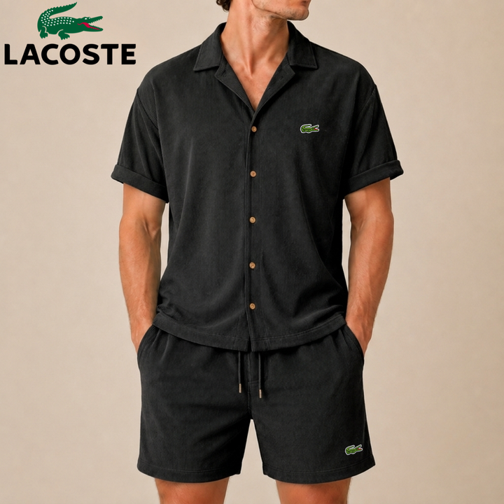 Corduroy Collar Shorts Set || Clearance Sale