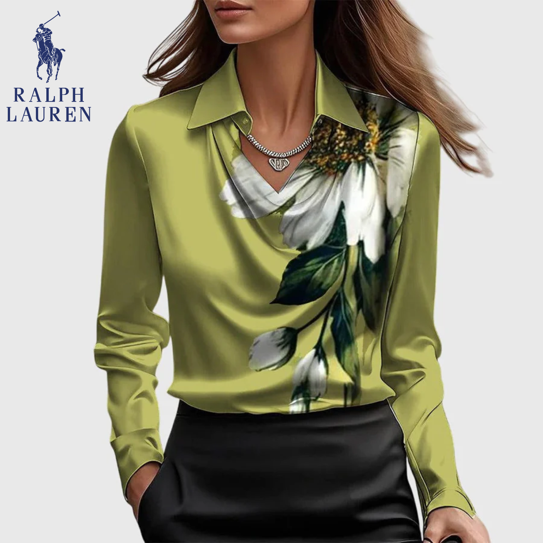 Silk Floral Blouse || Clearance Sale