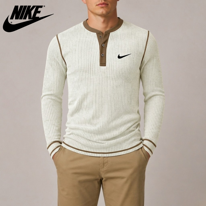 Ribbed Henley Knit || Clearance Sale