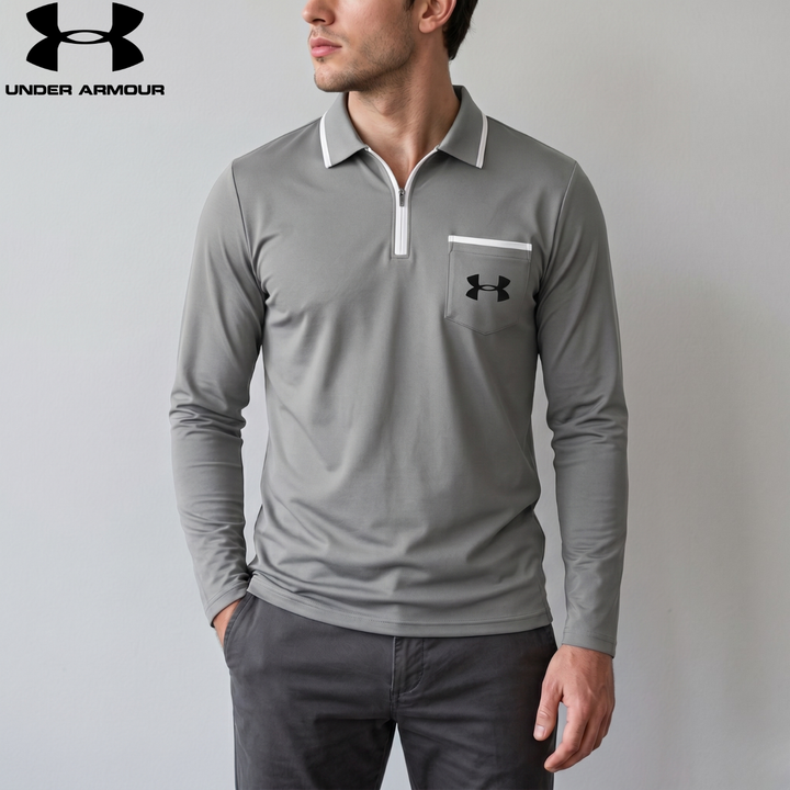 Quarter-Zip Full Sleeve Polo || Clearance Sale