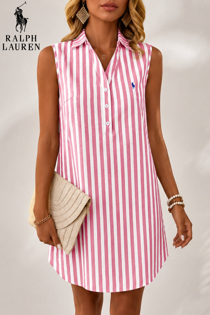 Luna Stripe Shirt Dress || Clearance Sale