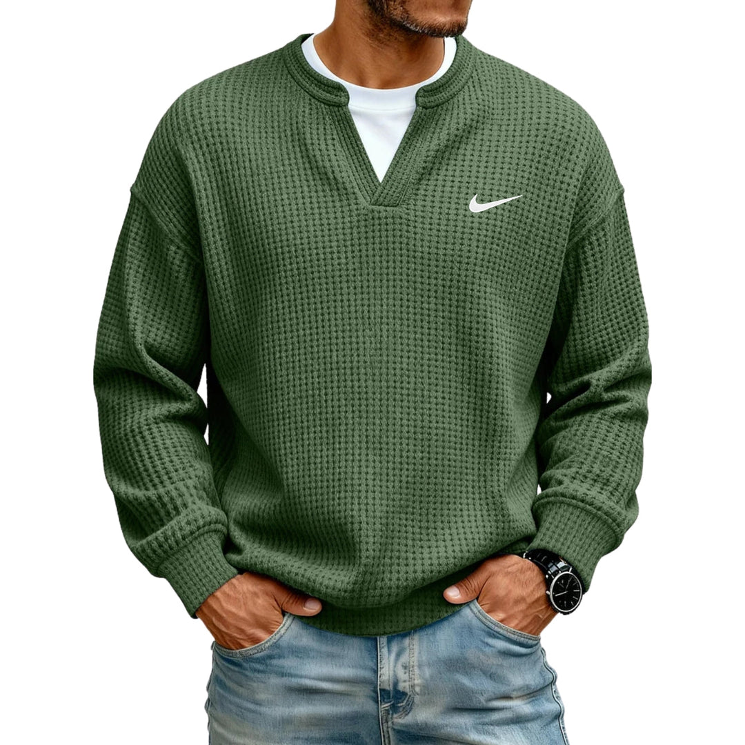 Textured V-Neck Sweatshirt - CLEARANCE SALE