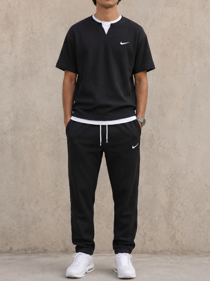 Premium Waffle-Knit Co-Ord Set - Clearance Sale