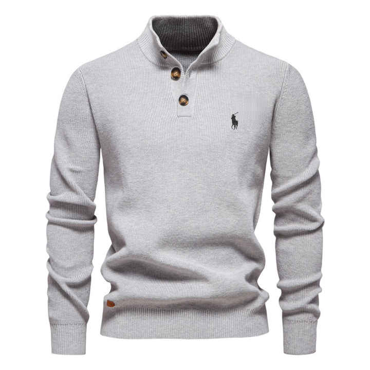 Premium Knit Henley Sweater || Clearance Sale