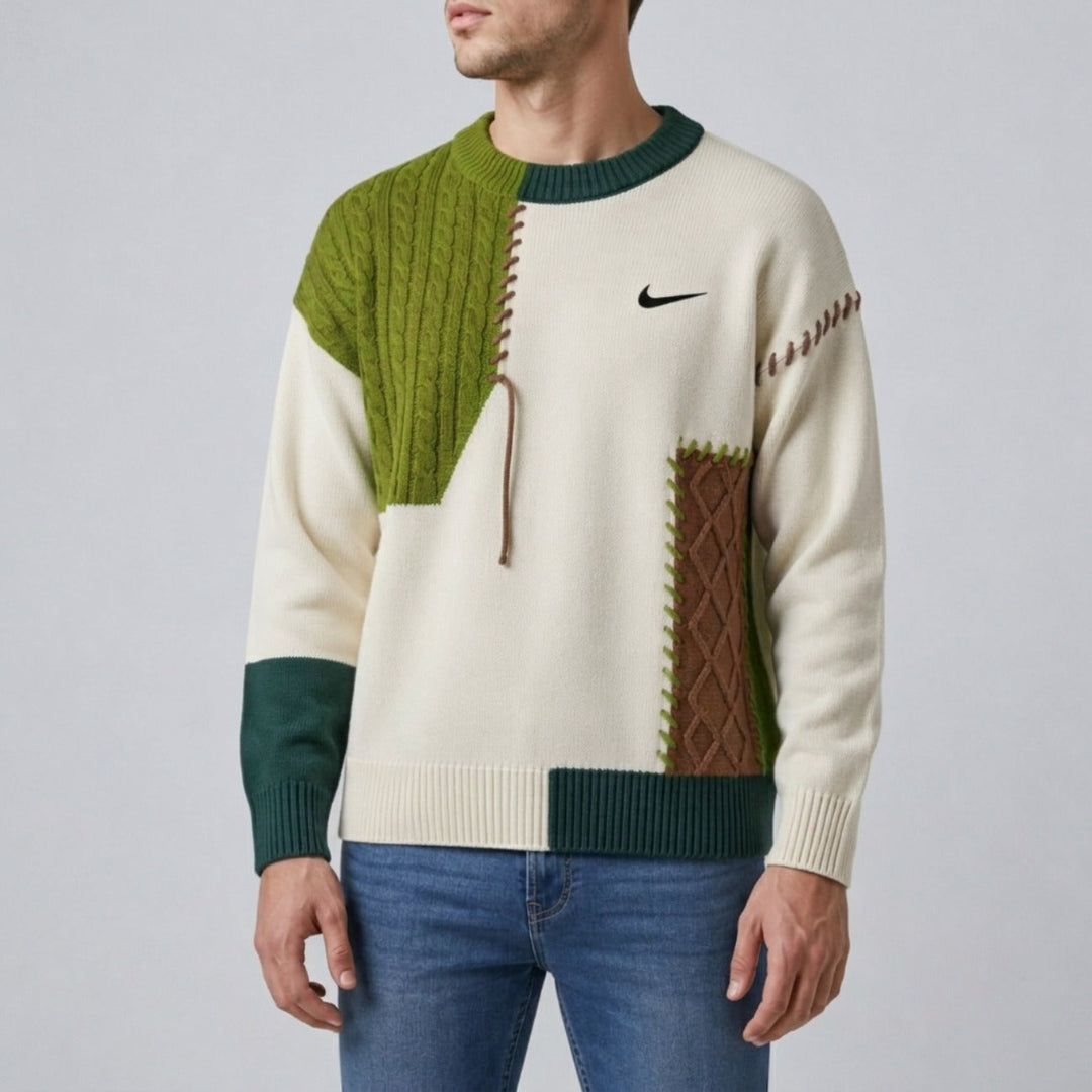 Casual Patchwork Sweater - Clearance Sale