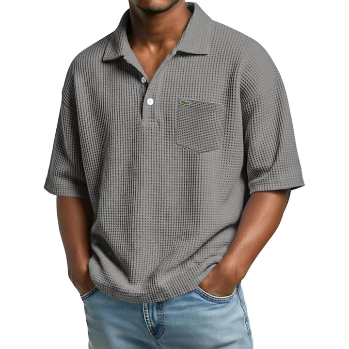 Textured Short-Sleeve Polo - Clearance Sale