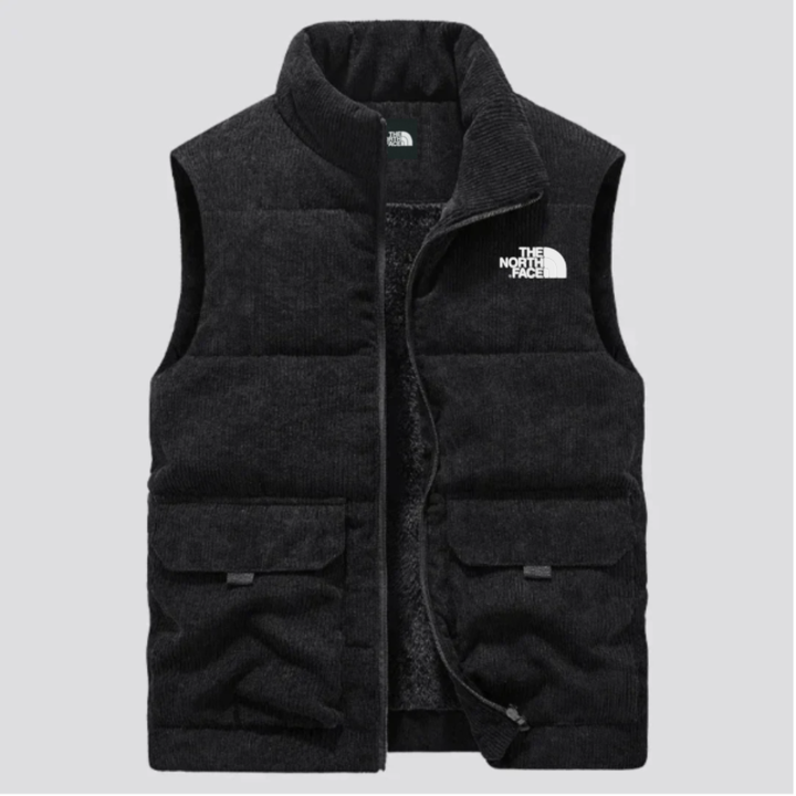 Corduroy Insulated Vest with Plush Lining - Clearance Sale