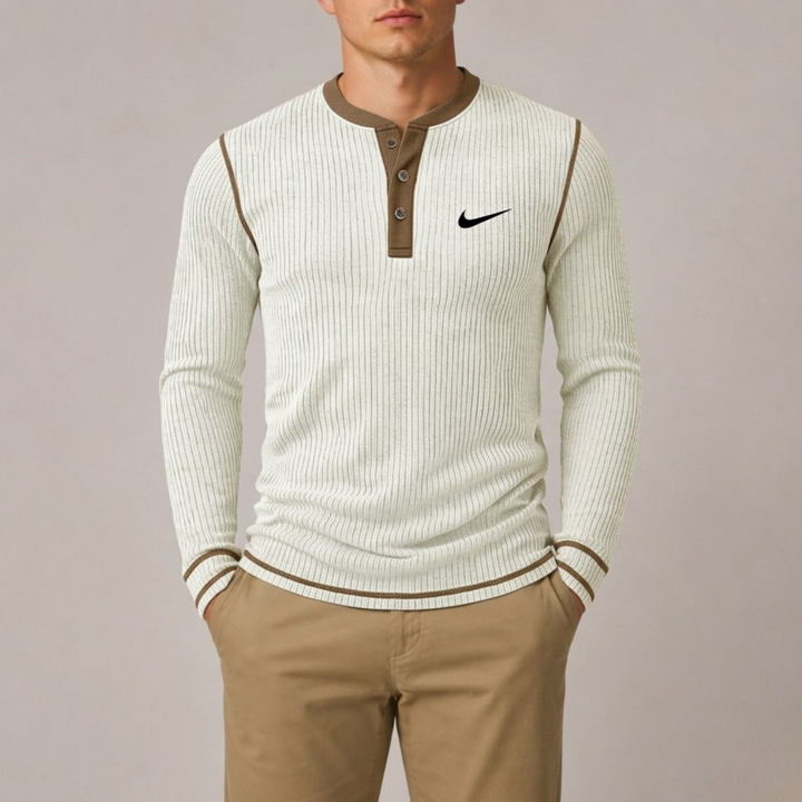 Ribbed Henley Knit - Clearance Sale