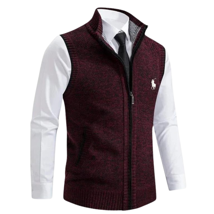 Men Classic Knit Zip-Up Vest || Clearance Sale