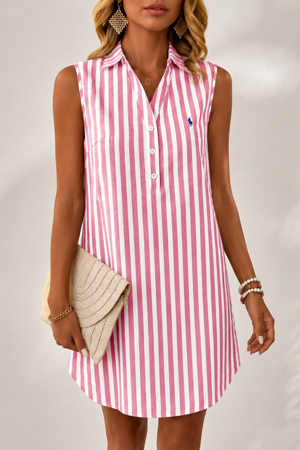 Luna Stripe Shirt Dress - Clearance Sale