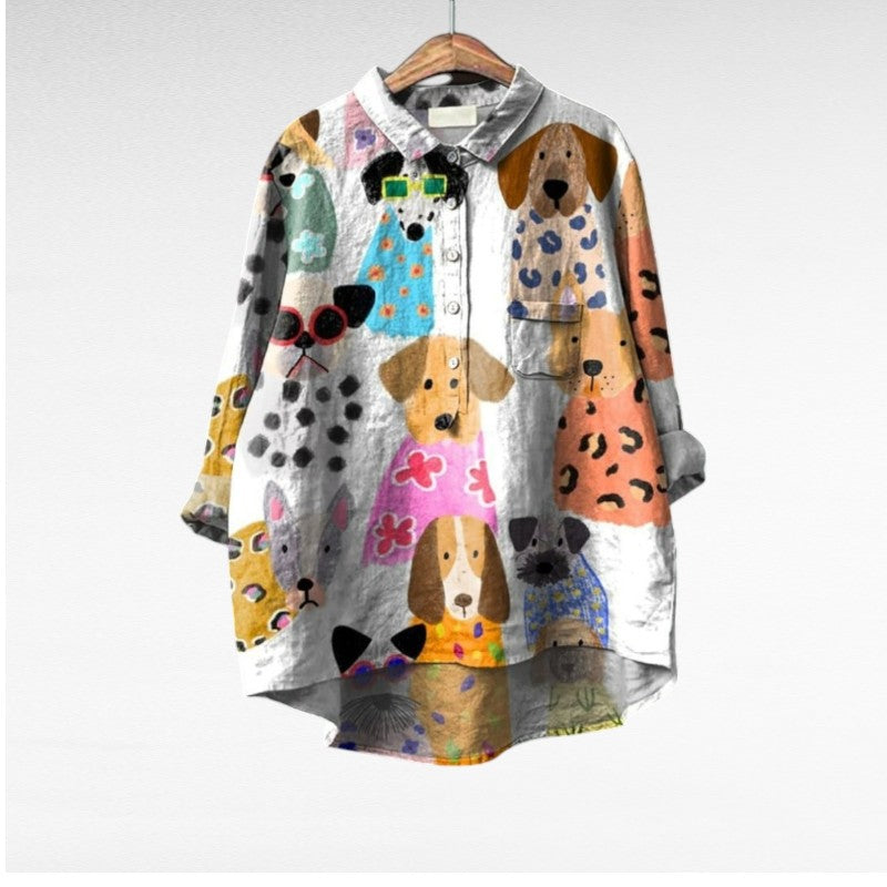 Ondine™ | Playful Animal Print Blouse