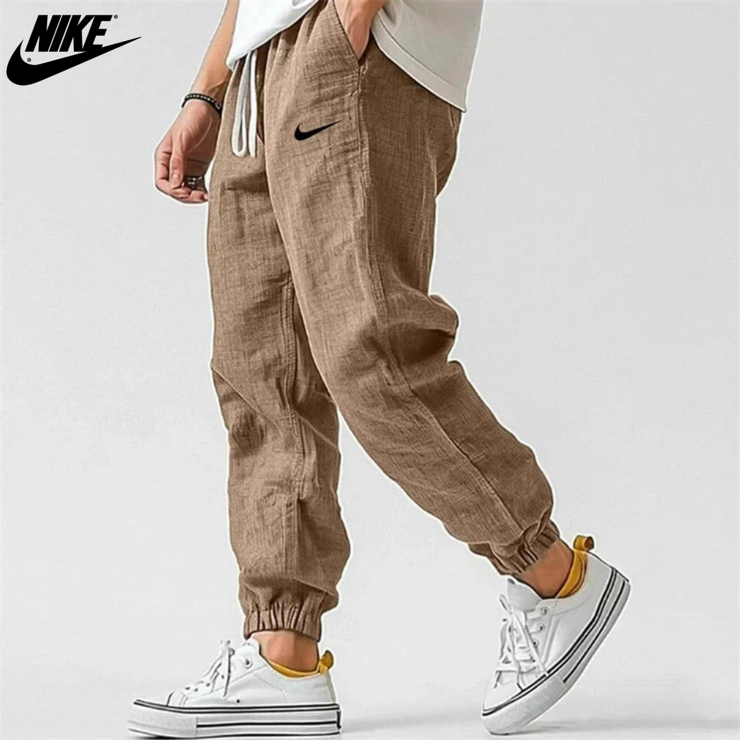 Relaxed Fit Linen Jogger Pants || Clearance Sale
