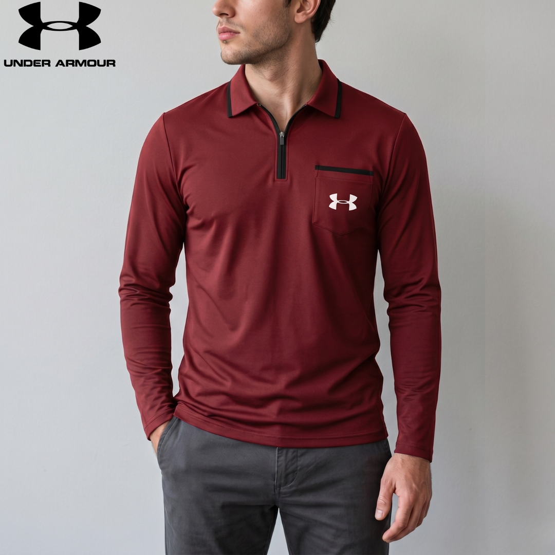 Quarter-Zip Full Sleeve Polo || Clearance Sale