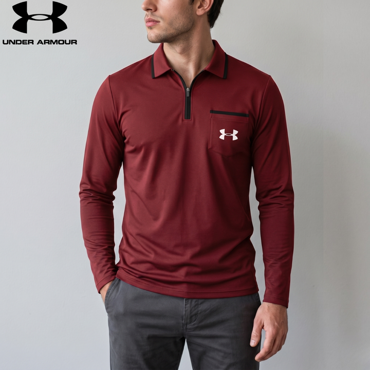 Quarter-Zip Full Sleeve Polo || Clearance Sale