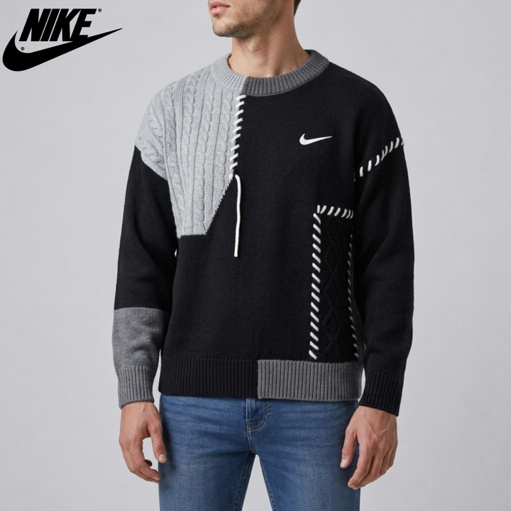 Casual Patchwork Sweater || Clearance Sale