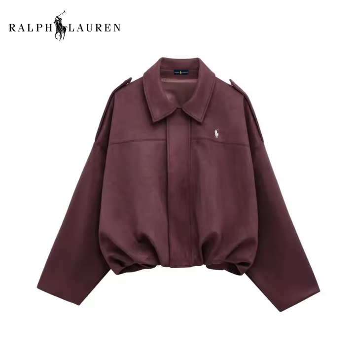Classic Suede Bomber Jacket || Clearance Sale