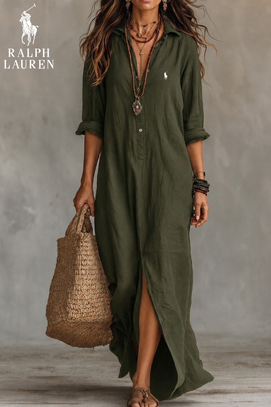 Coastal Breeze Maxi Shirt Dress || Clearance Sale