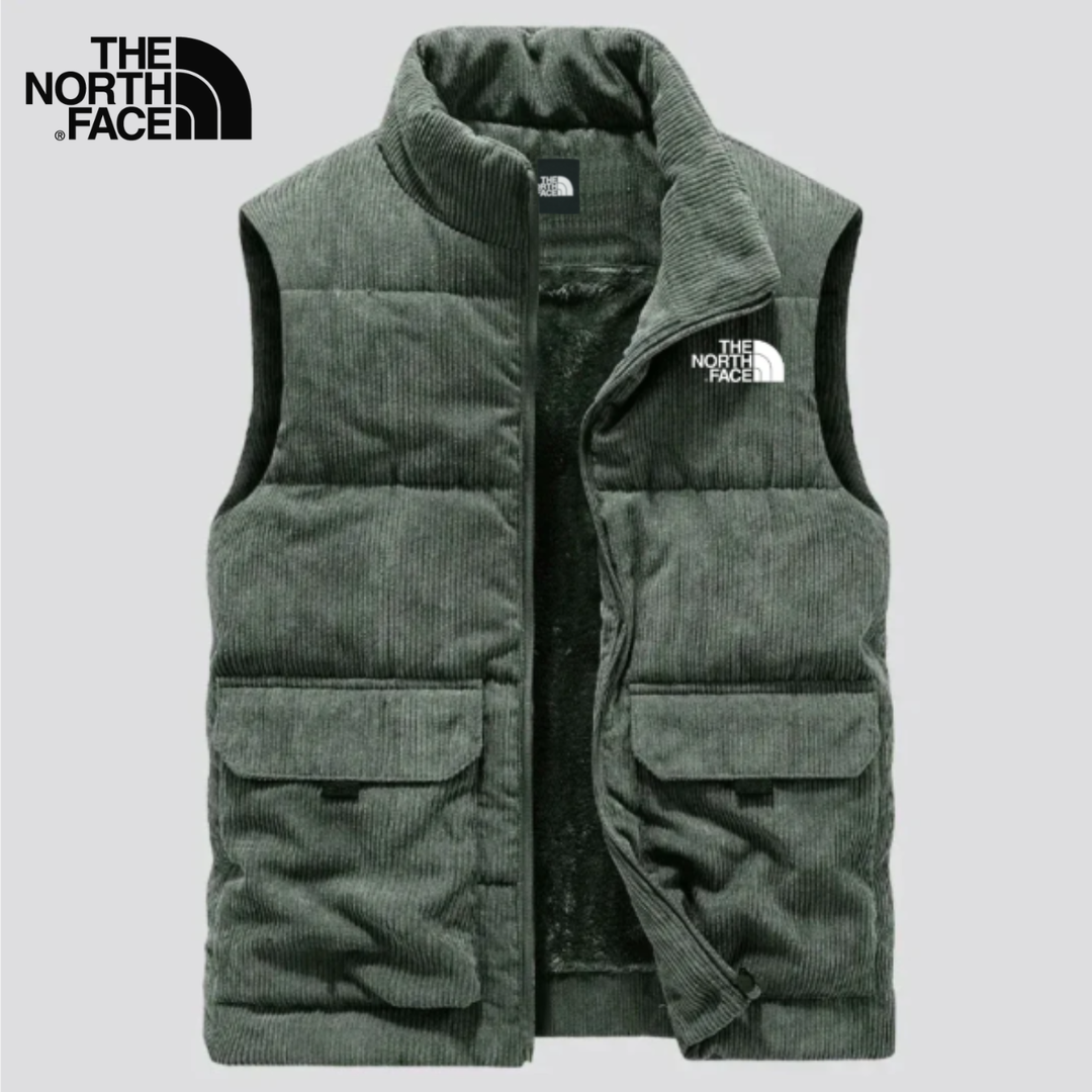 Corduroy Insulated Vest with Plush Lining - Clearance Sale