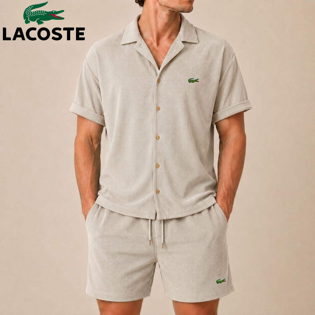 Corduroy Collar Shorts Set || Clearance Sale