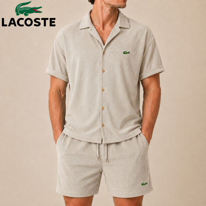 Corduroy Collar Shorts Set || Clearance Sale