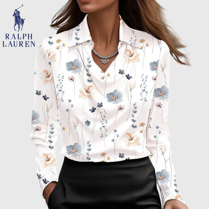Silk Floral Blouse || Clearance Sale