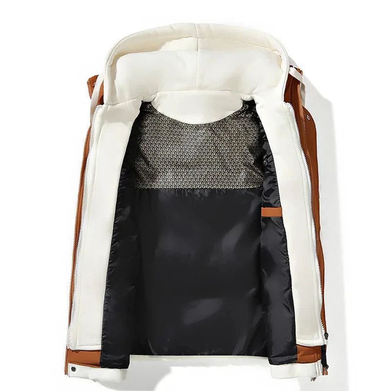 SOFT SHELL HOODED PUFFER GILET