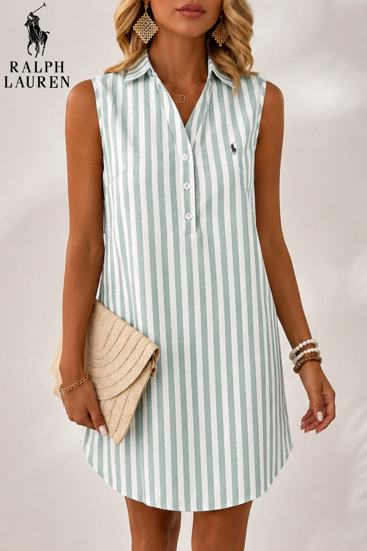 Luna Stripe Shirt Dress || Clearance Sale