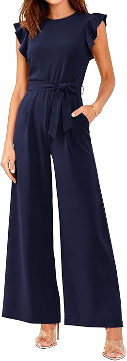 Victoria - Belted Wide-Leg Jumpsuit