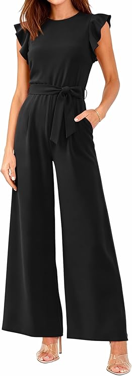 Victoria - Belted Wide-Leg Jumpsuit
