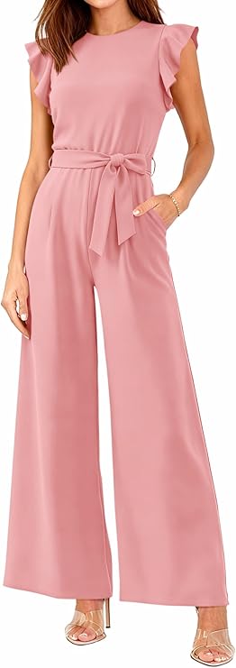 Victoria - Belted Wide-Leg Jumpsuit