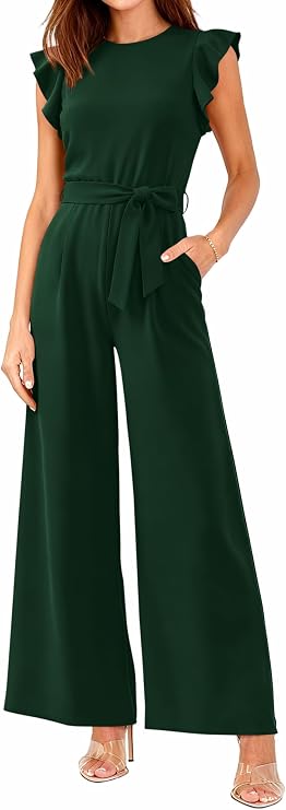 Victoria - Belted Wide-Leg Jumpsuit
