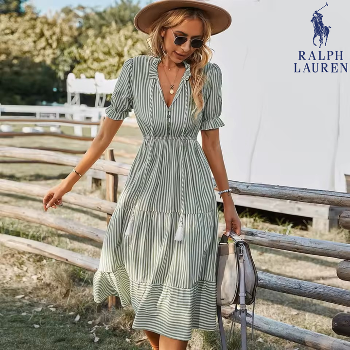 Summer Breeze Striped Midi Dress || Clearance Sale