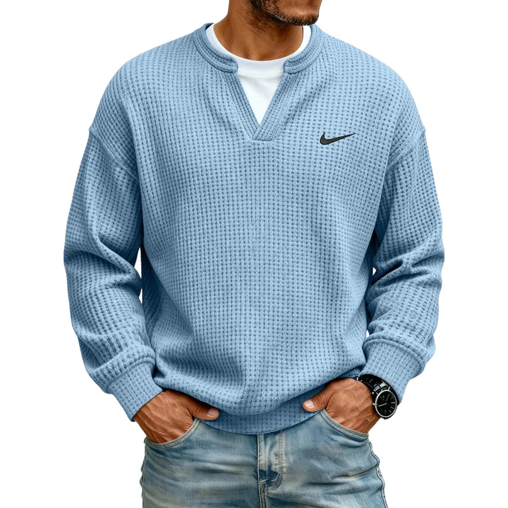 Textured V-Neck Sweatshirt - CLEARANCE SALE