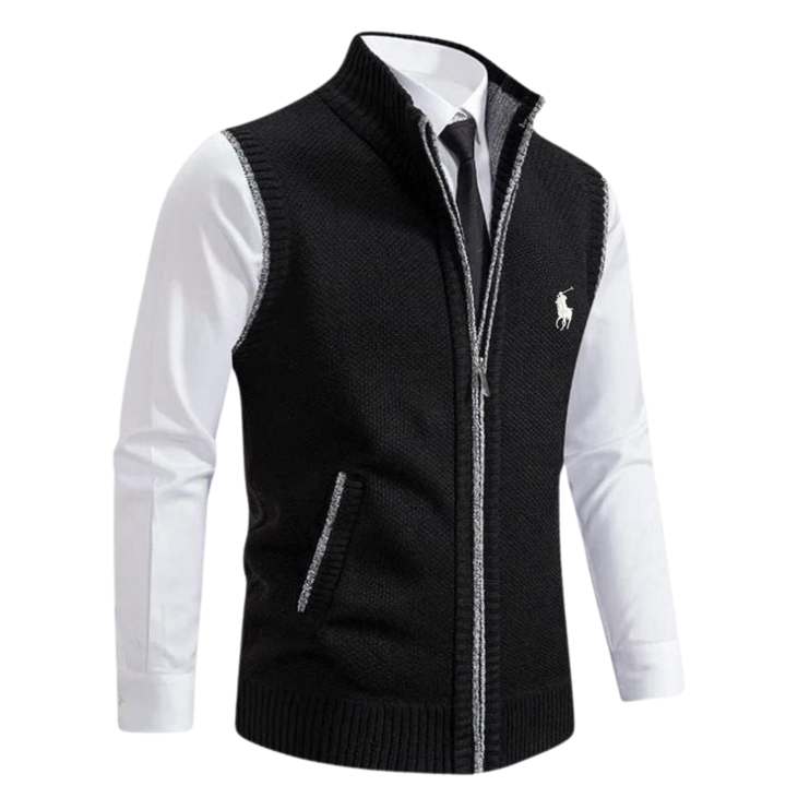 Men Classic Knit Zip-Up Vest || Clearance Sale