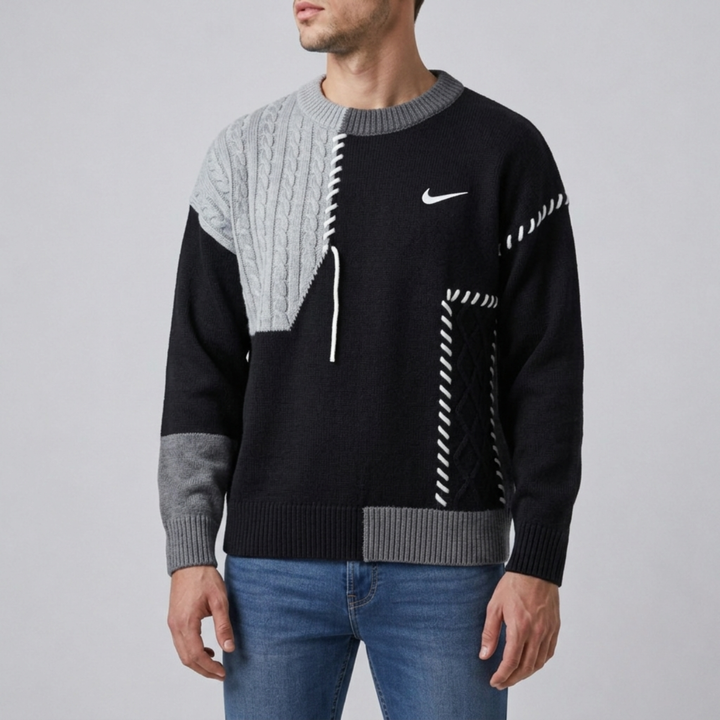 Casual Patchwork Sweater - Clearance Sale