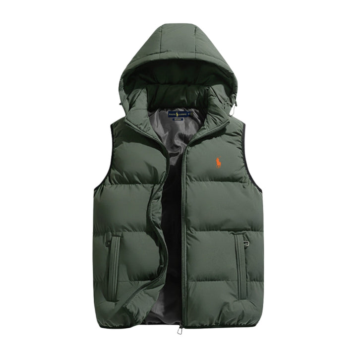 Padded vest with hood - Clearance Sale