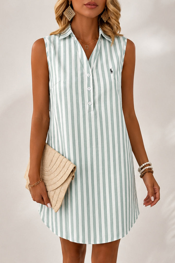 Luna Stripe Shirt Dress - Clearance Sale