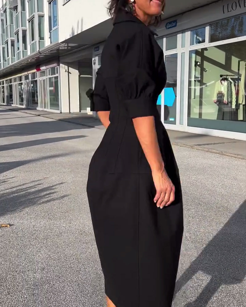 CATERINA | Midi Dress with Elegant Line and Maximum Comfort from Morning to Evening