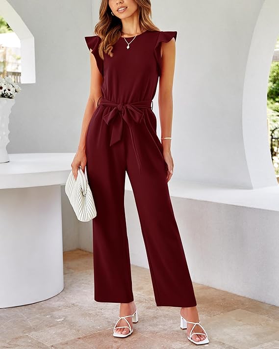 Victoria - Belted Wide-Leg Jumpsuit