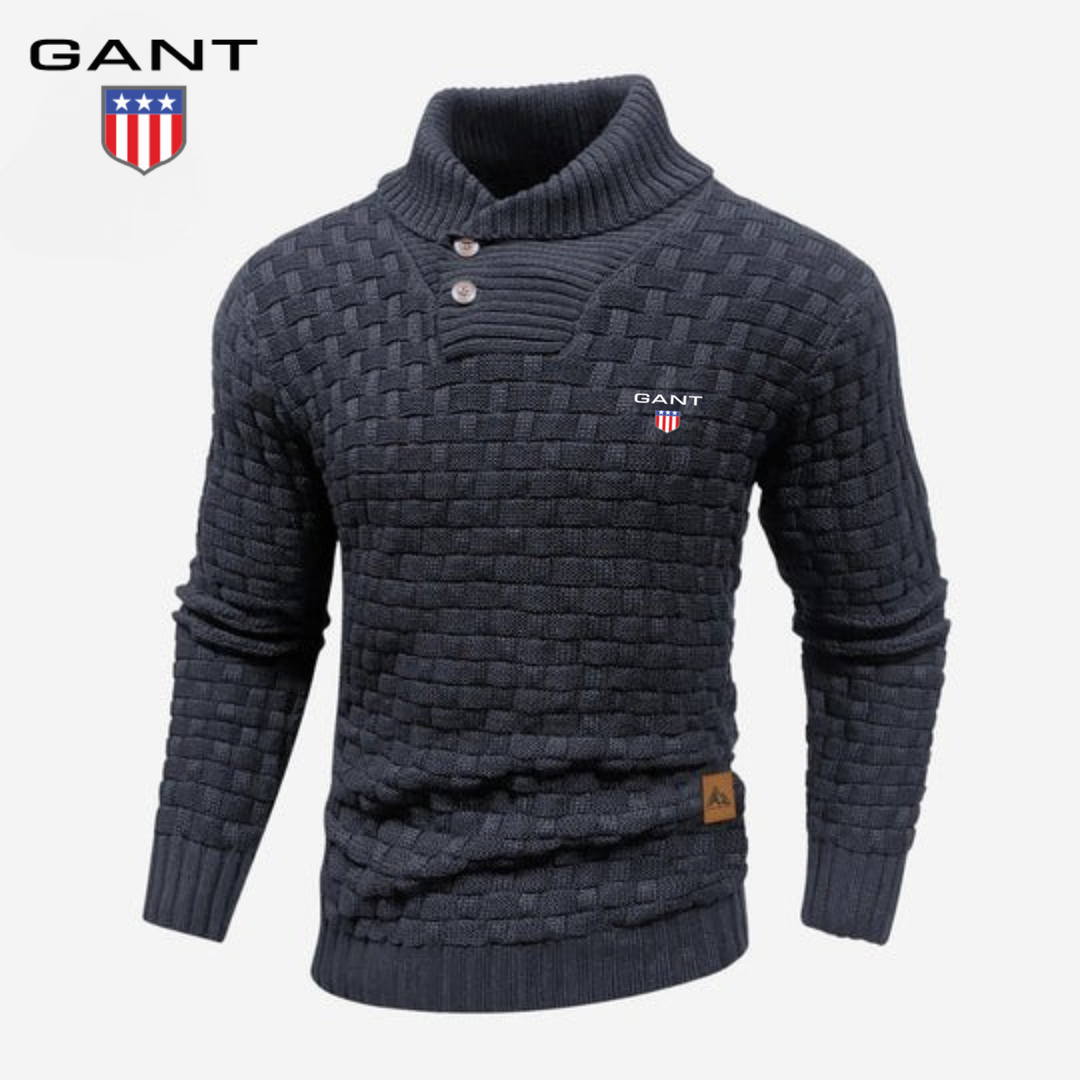 Knitted Sweater with Buttoned Collar || CLEARANCE SALE