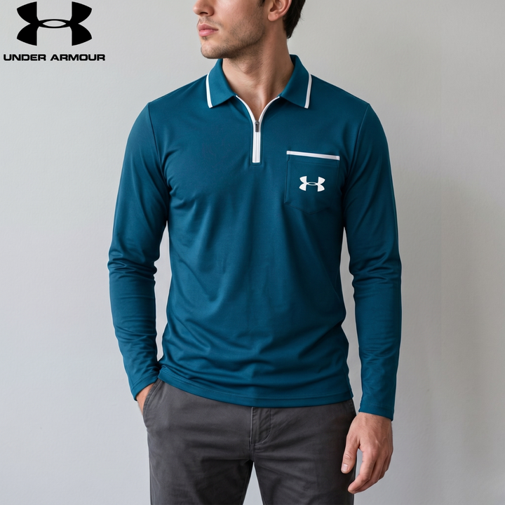 Quarter-Zip Full Sleeve Polo || Clearance Sale
