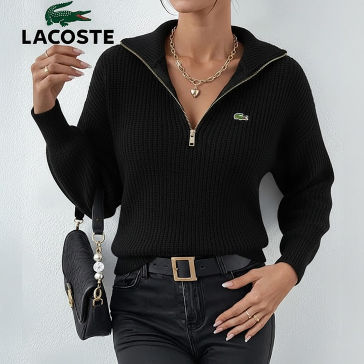 Modern Zip-Neck Knit Top || Clearance Sale
