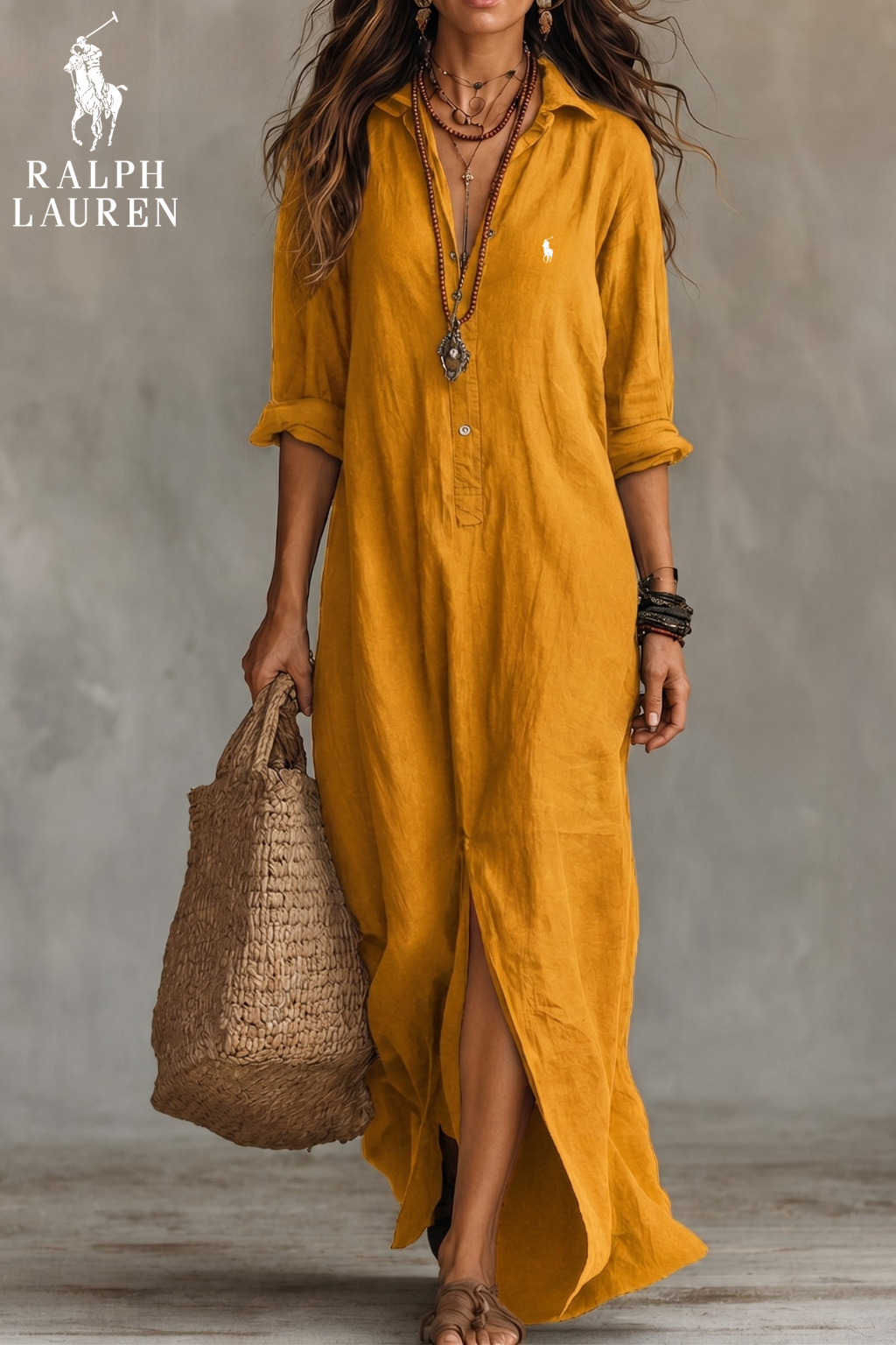 Coastal Breeze Maxi Shirt Dress || Clearance Sale
