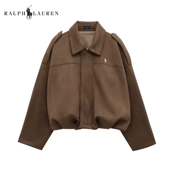 Classic Suede Bomber Jacket || Clearance Sale