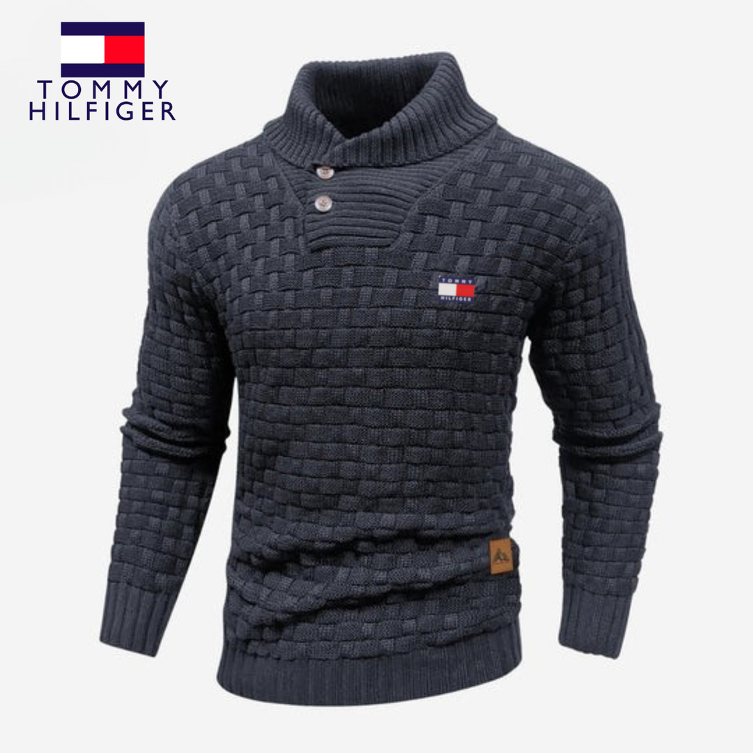 Knitted Sweater with Buttoned Collar || CLEARANCE SALE