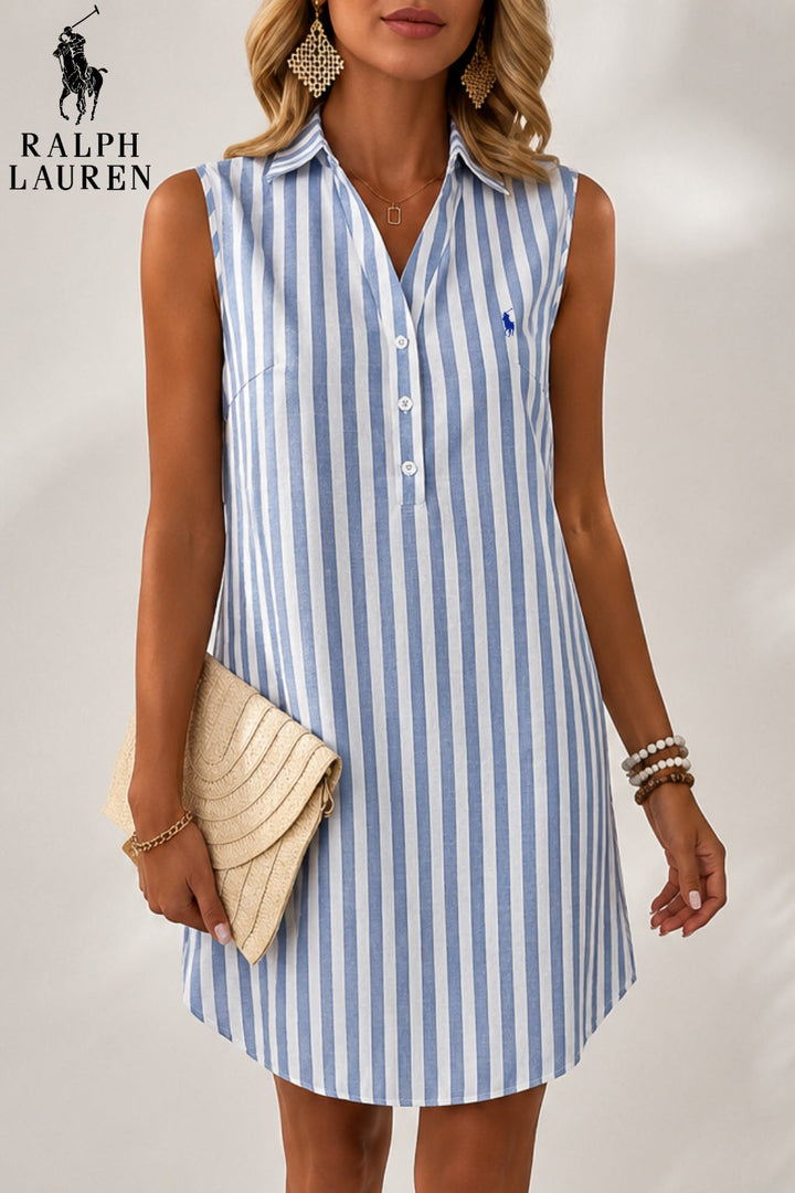 Luna Stripe Shirt Dress || Clearance Sale