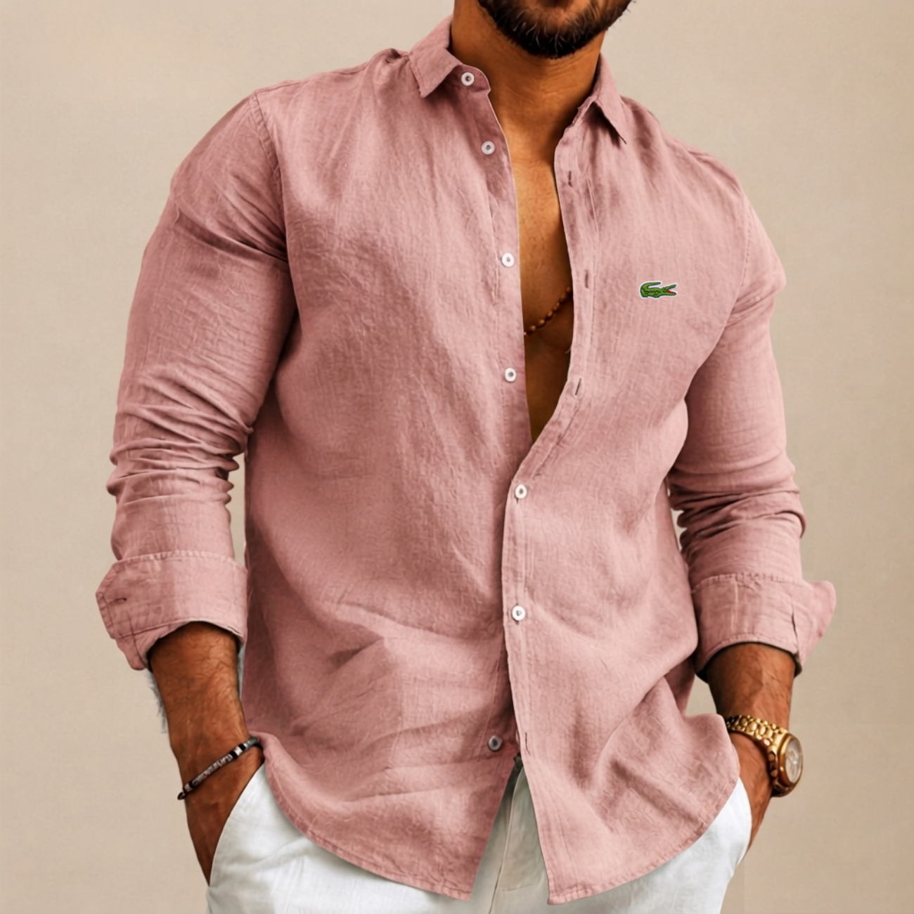 Button-Up Shirt with a Relaxed Fit - Clearance Sale