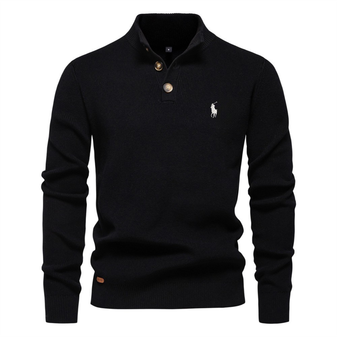Premium Knit Henley Sweater || Clearance Sale