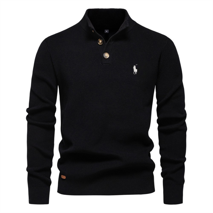 Premium Knit Henley Sweater || Clearance Sale