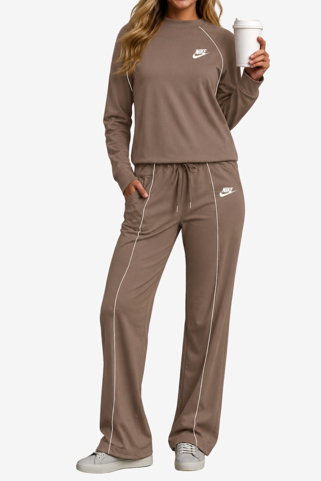 Retro-Piping Knit Lounge Set - Clearance Sale